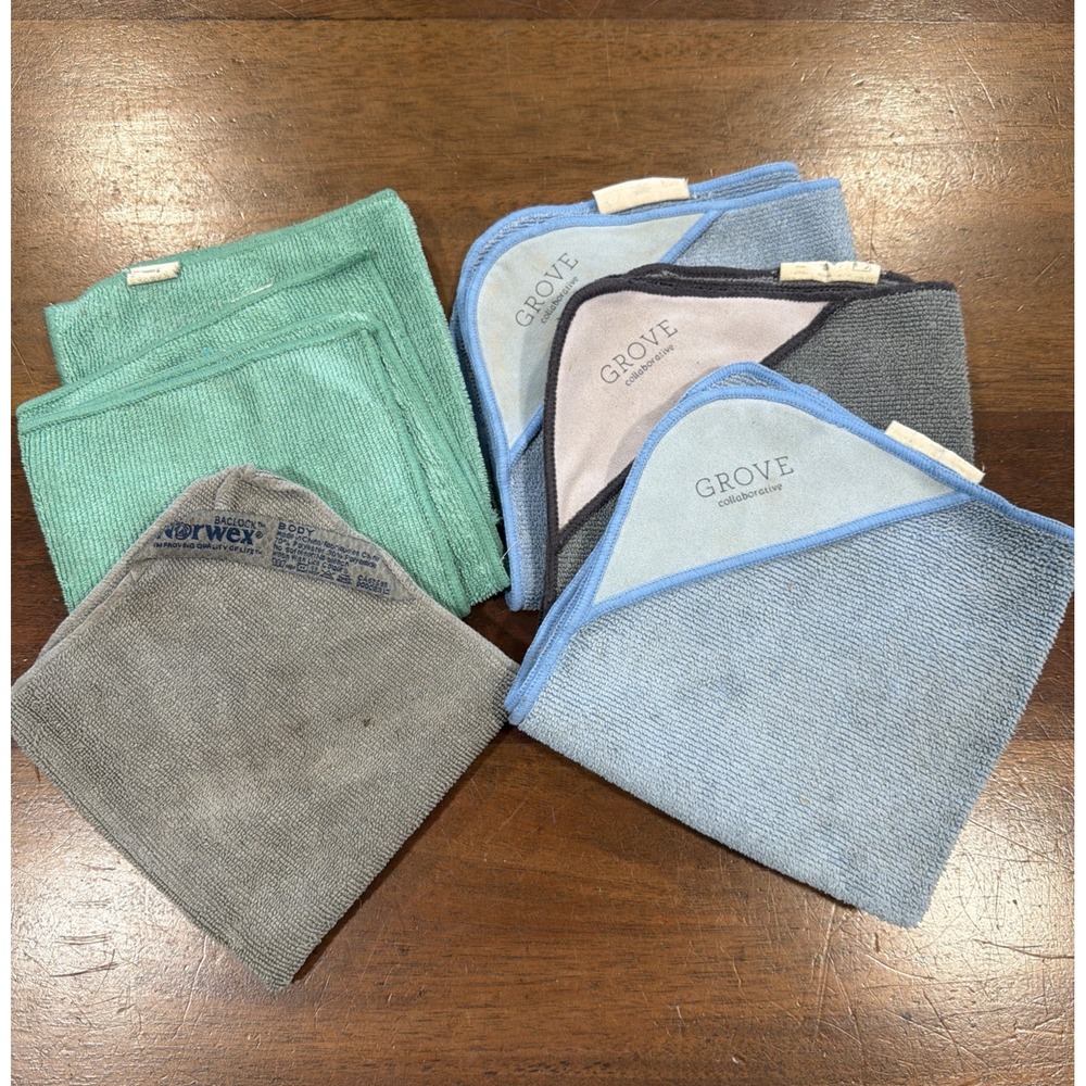 6- Microfiber Kitchen Dishcloths 3- Grove Collaborative 1- Norwex